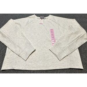 Express Shirt Womens Small Cream Beige Long Sleeve Pullover Top Soft Stretch New